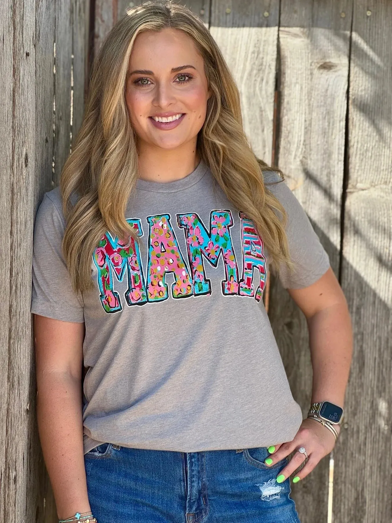 Callie Ann Stelter Mama Grey Tee