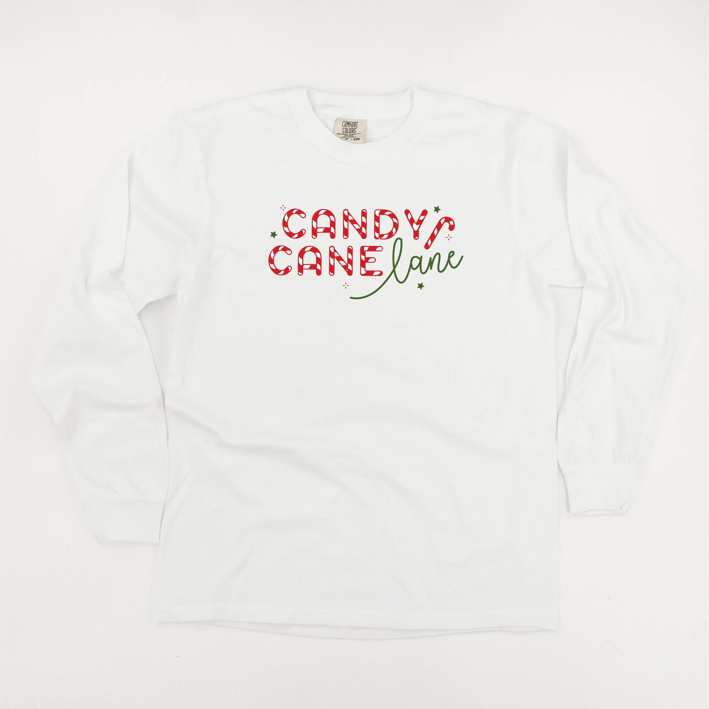 Candy Cane Lane - LONG SLEEVE Comfort Colors Tee