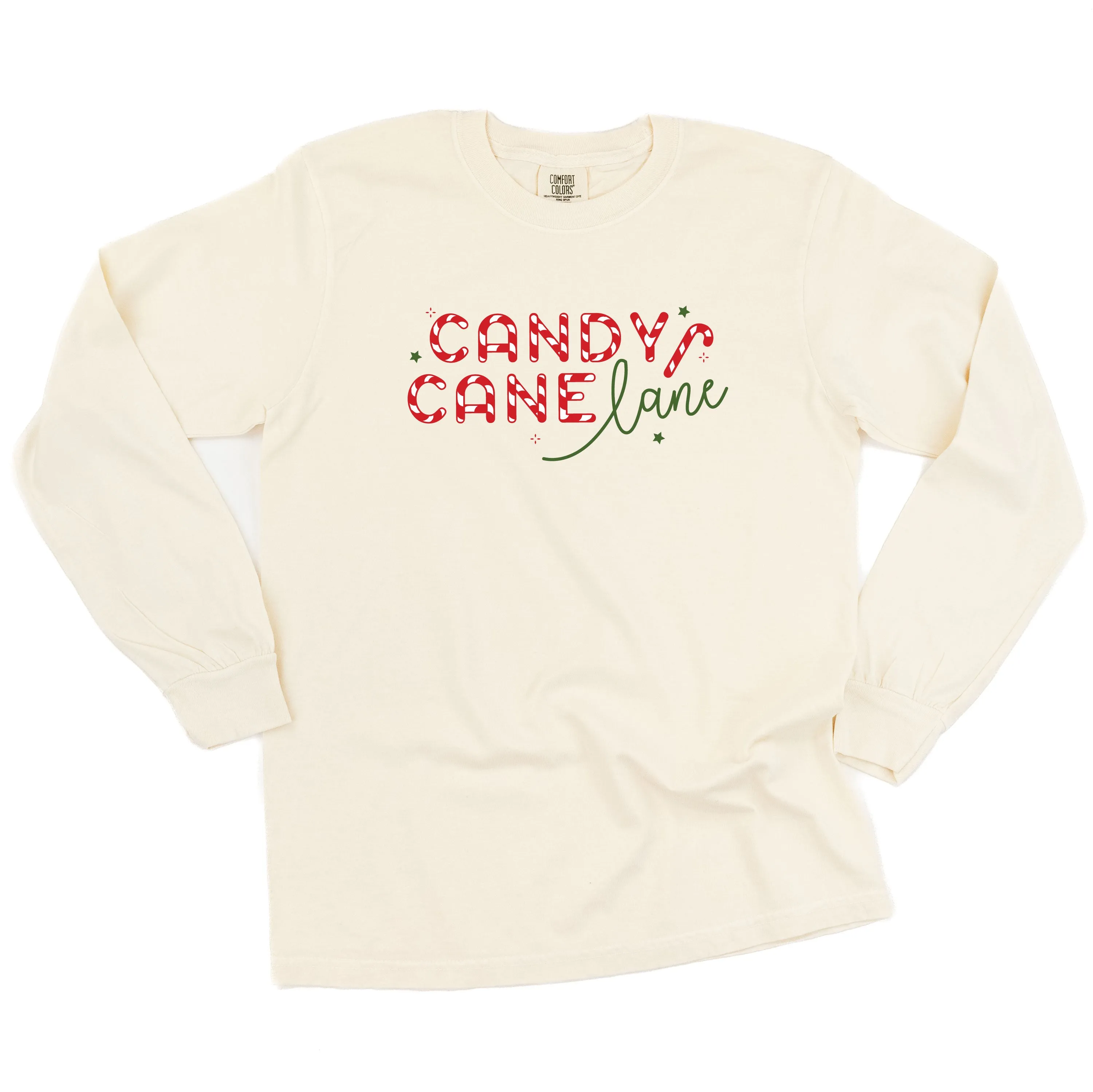 Candy Cane Lane - LONG SLEEVE Comfort Colors Tee