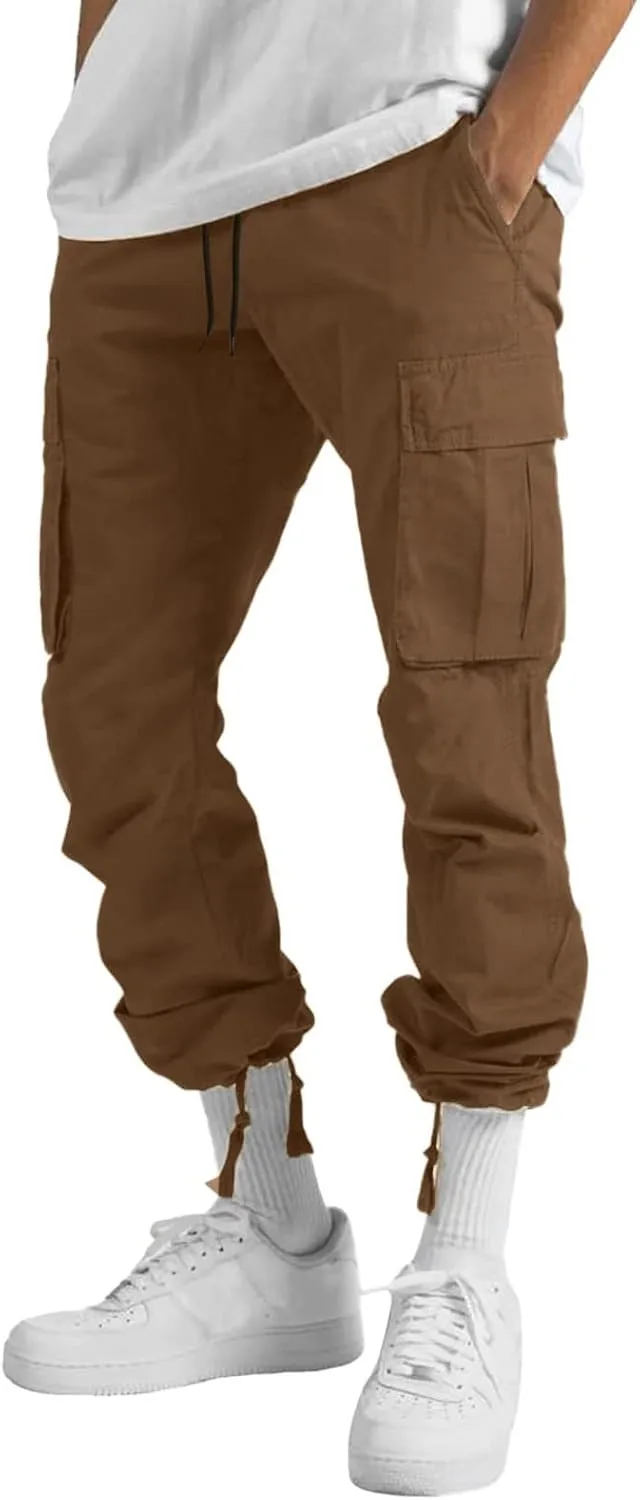 Cargo Pants for Men Relaxed Fit Big and Tall for Workout Running Sweatpants for Mens Casual Joggers Athletic Pants