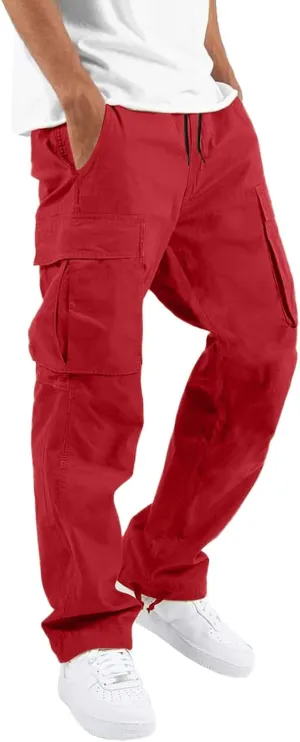 Cargo Pants for Men Relaxed Fit Big and Tall for Workout Running Sweatpants for Mens Casual Joggers Athletic Pants