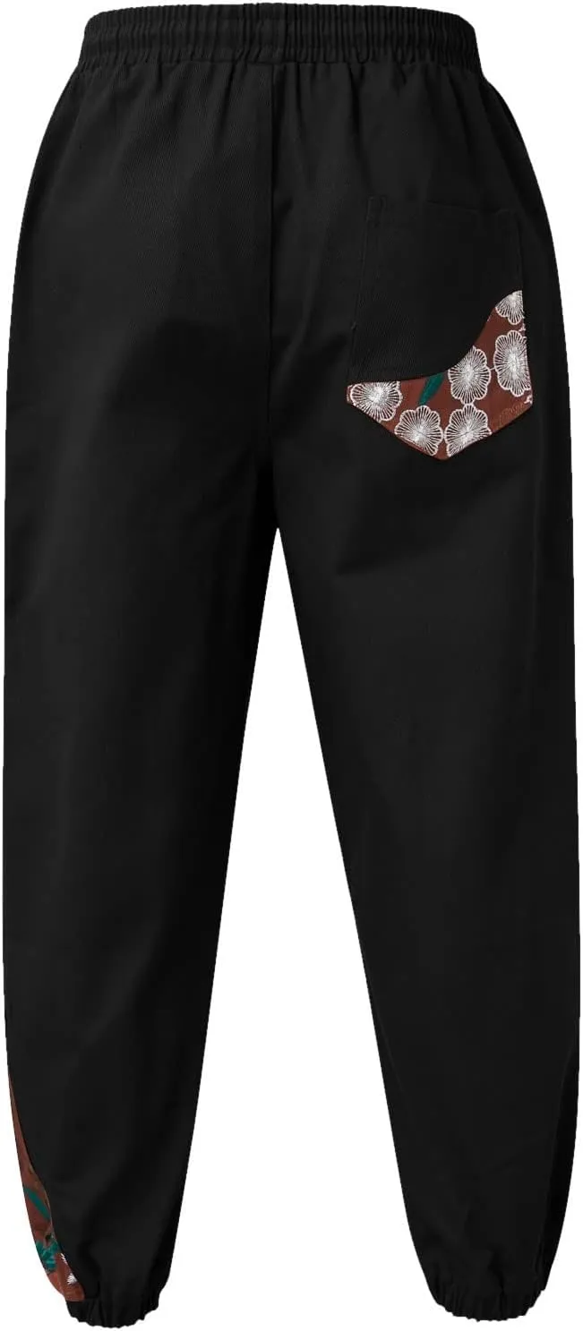 Cargo Pants for Men Relaxed Fit Mens Cargo Pants Elastic Waist Yoga Beach Pants Drawstring Yoga Beach Trousers Casual