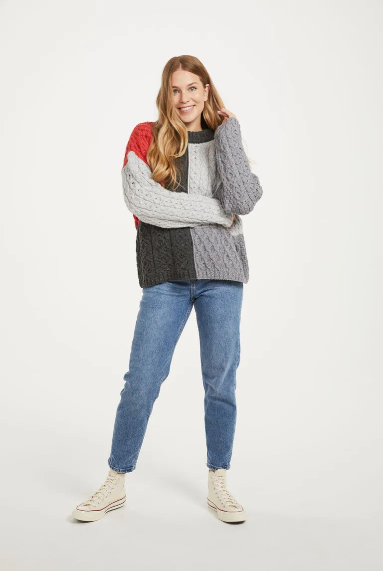 Cobh Aran Patchwork Sweater