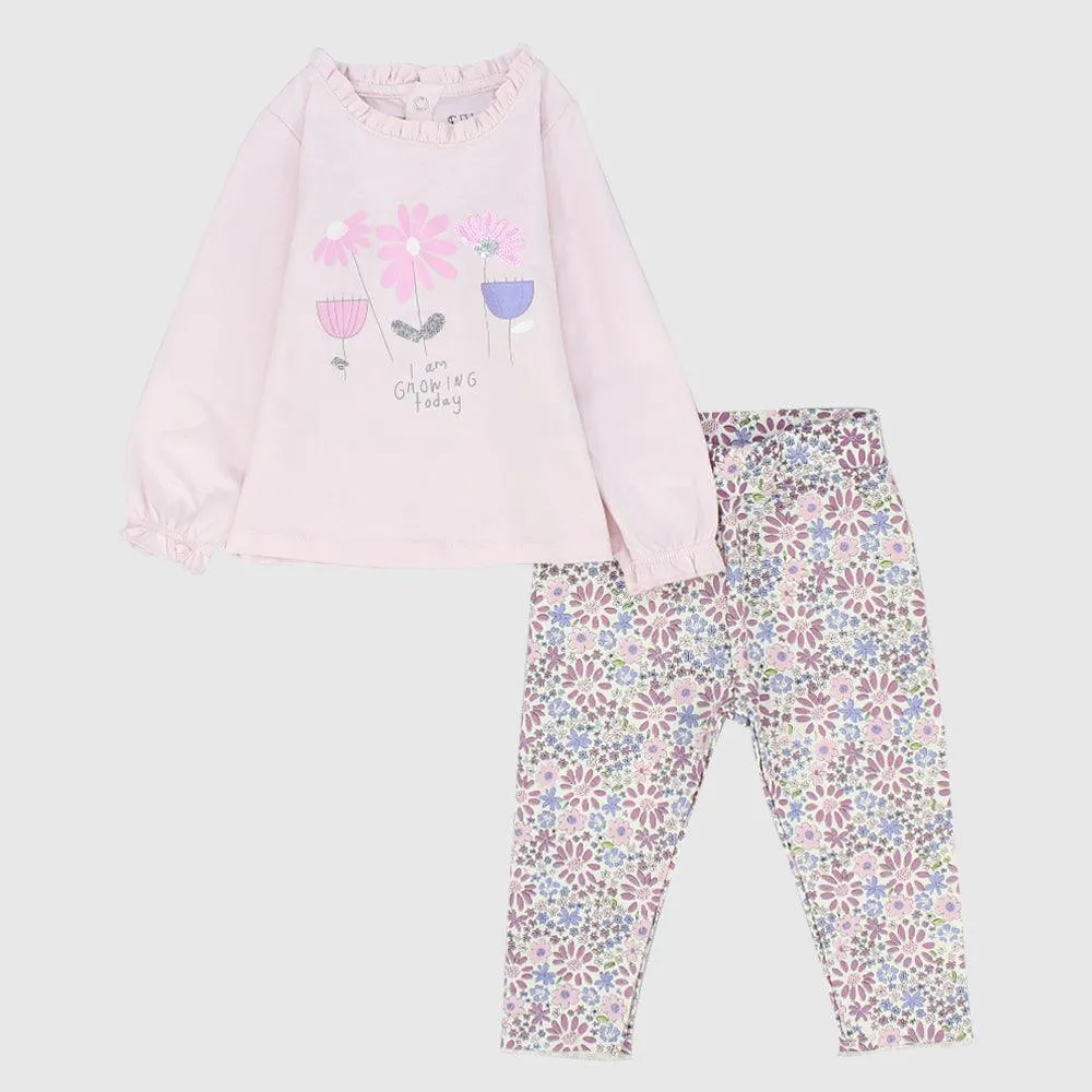 Cute Flowers 2-Piece Outfit Set