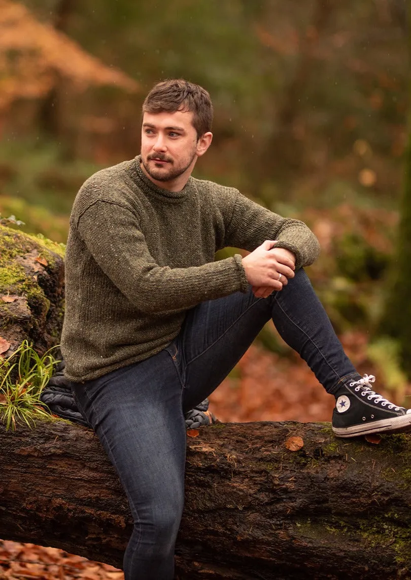 Donegal Roll Neck Sweater | Green