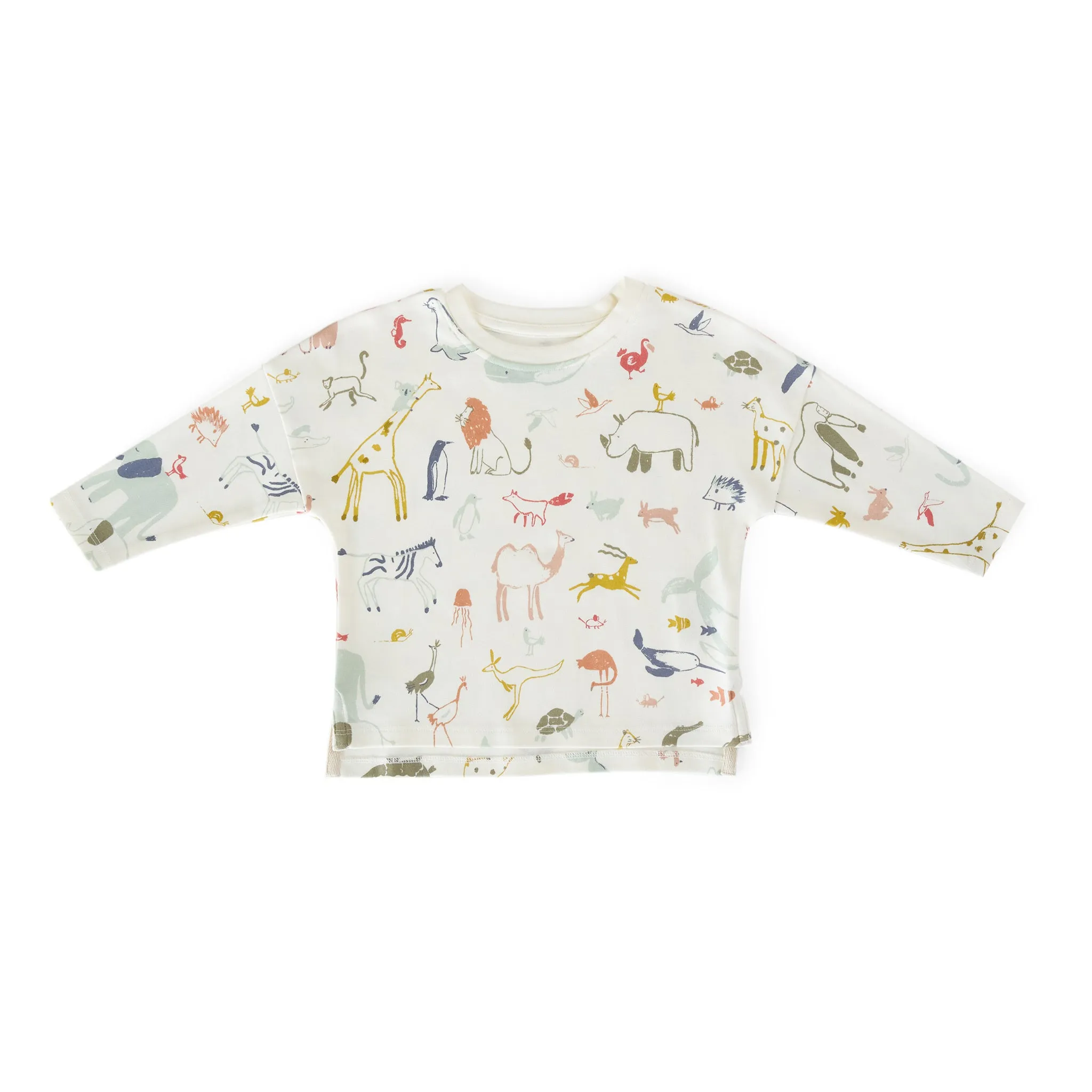 Dropped Shoulder Long Sleeve Toddler Top