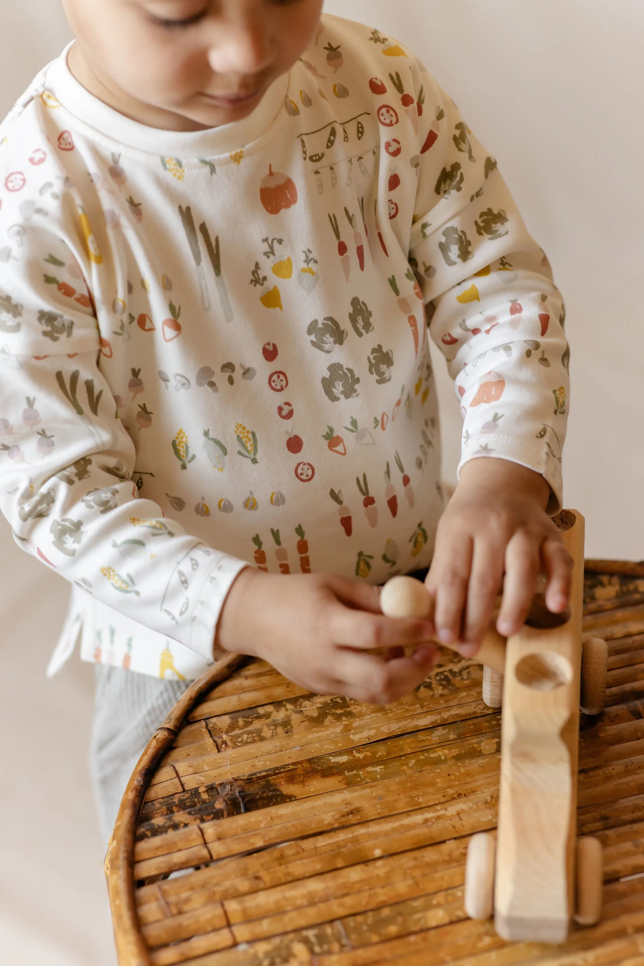 Dropped Shoulder Long Sleeve Toddler Top
