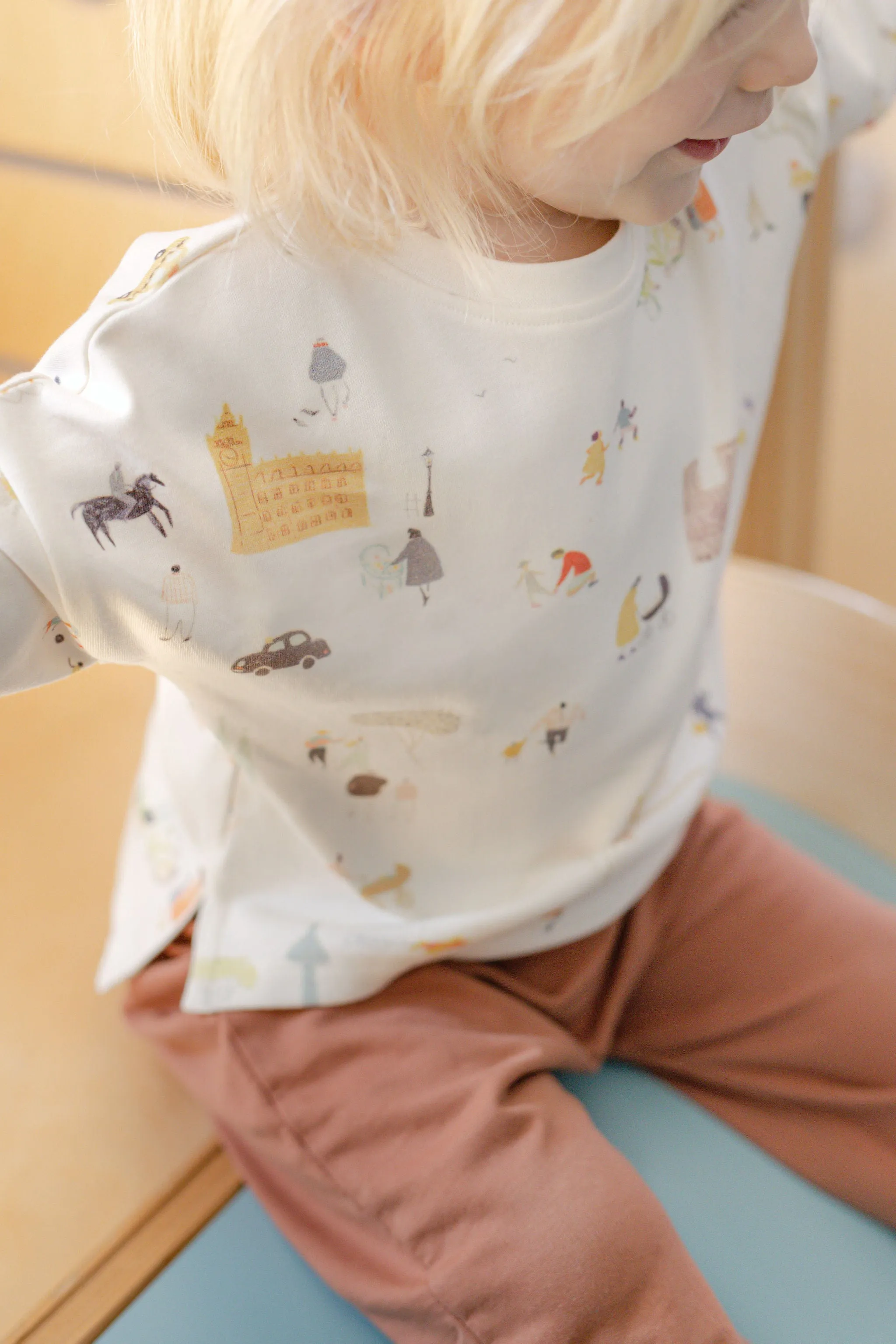 Dropped Shoulder Long Sleeve Toddler Top