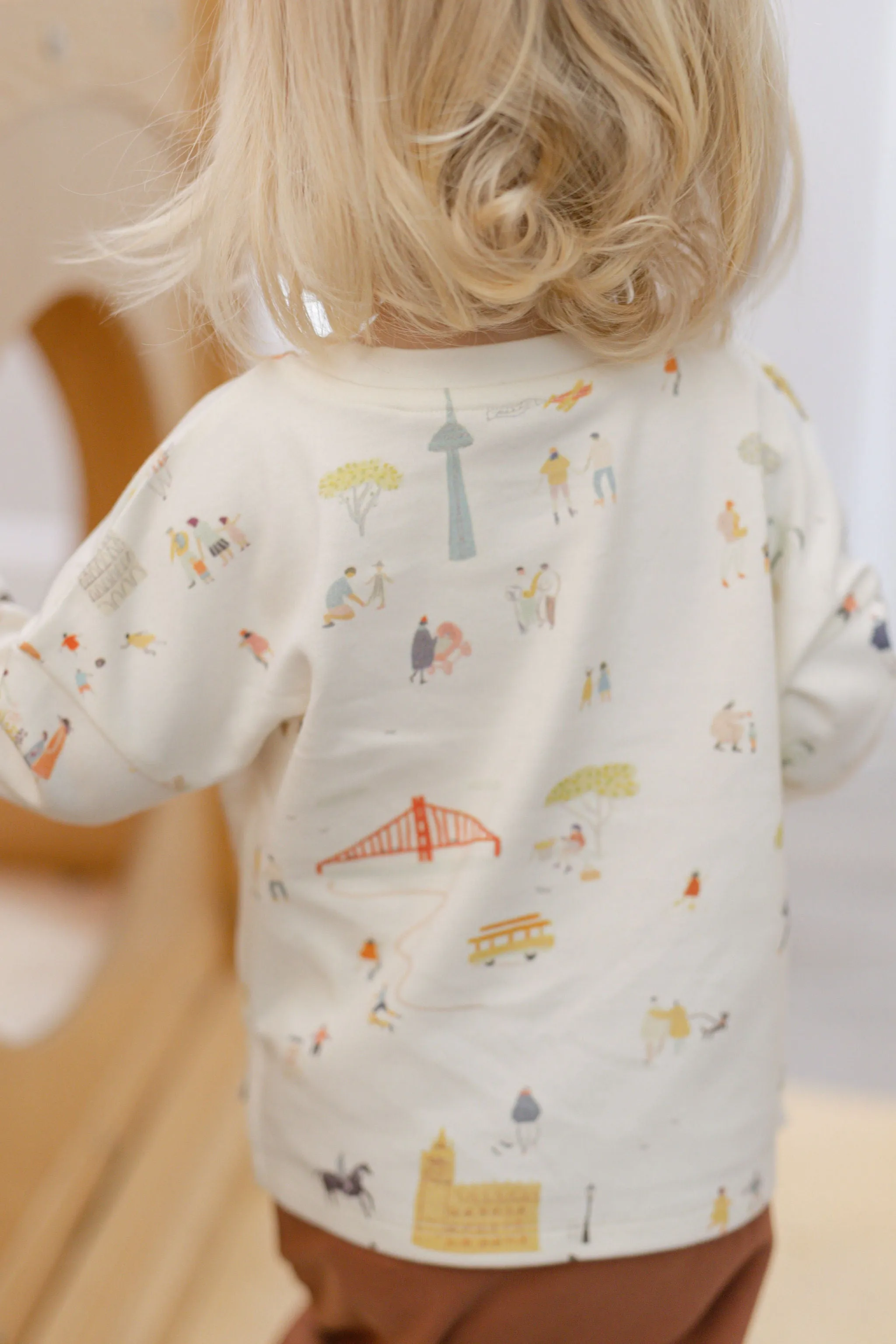 Dropped Shoulder Long Sleeve Toddler Top