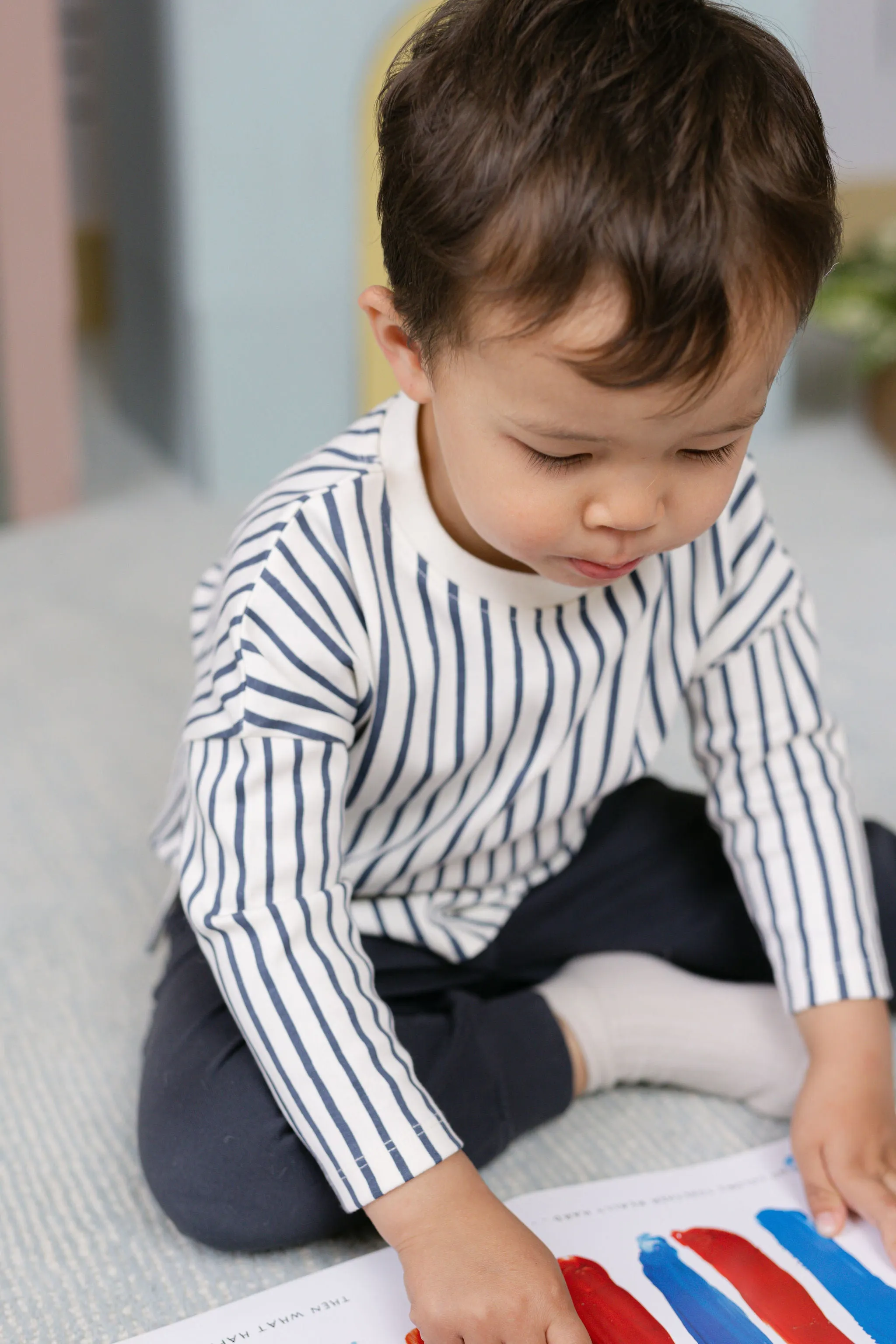 Dropped Shoulder Long Sleeve Toddler Top