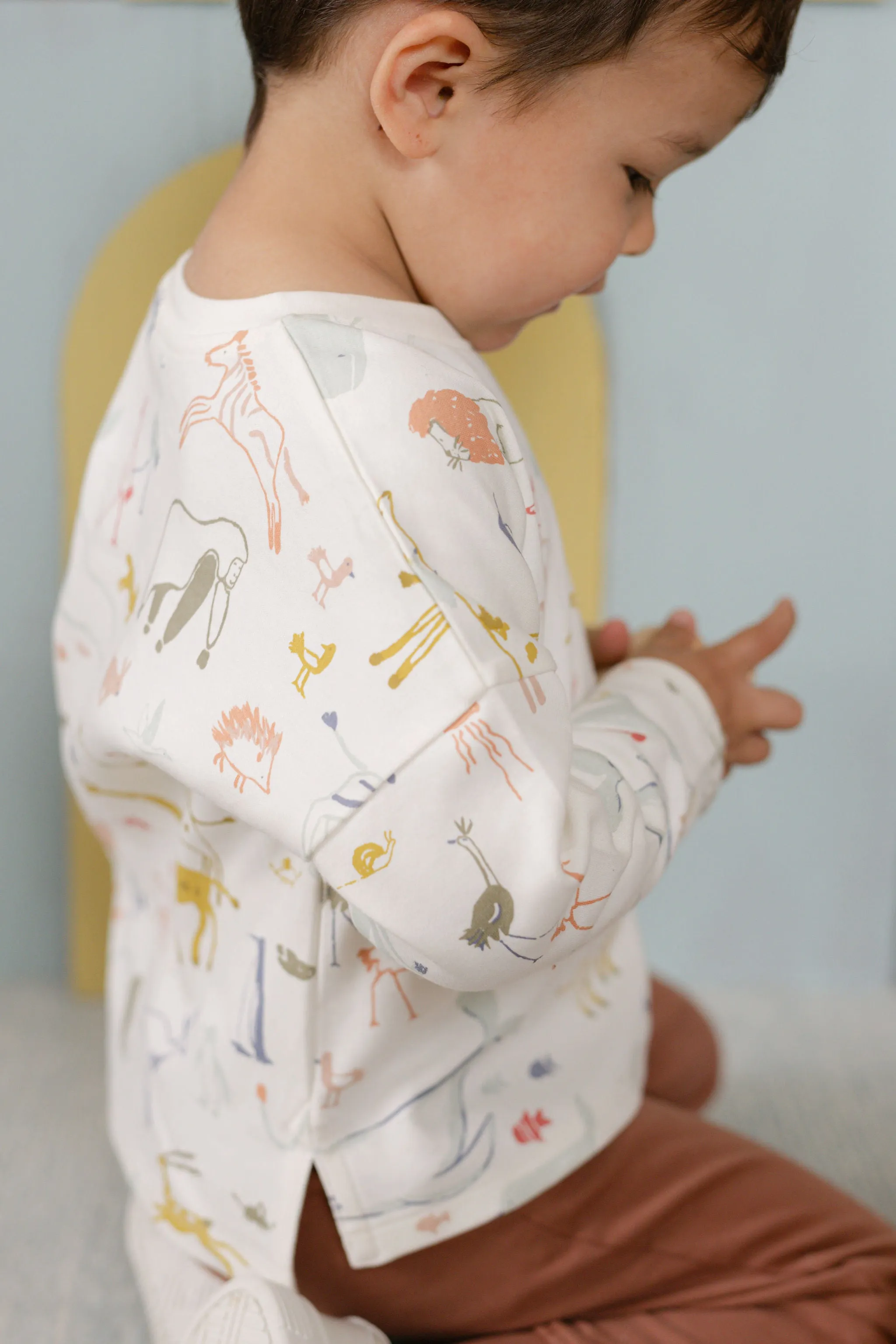 Dropped Shoulder Long Sleeve Toddler Top