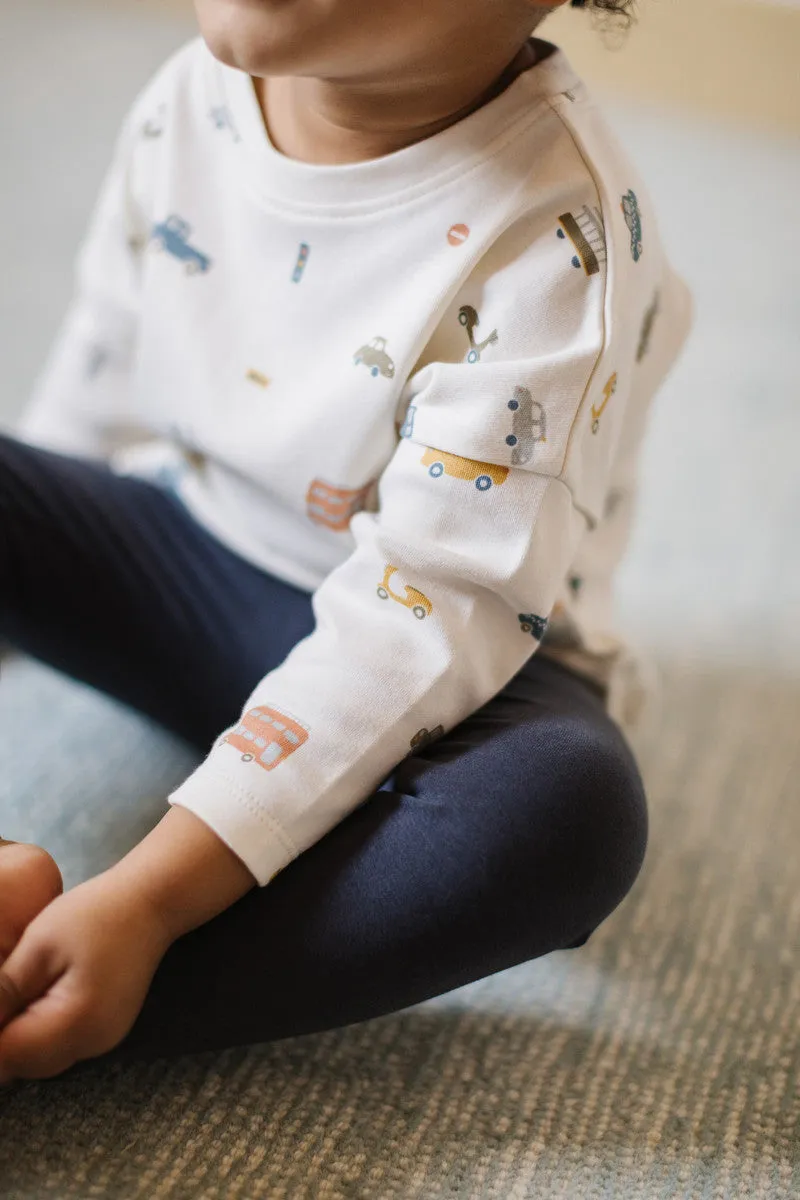 Dropped Shoulder Long Sleeve Toddler Top