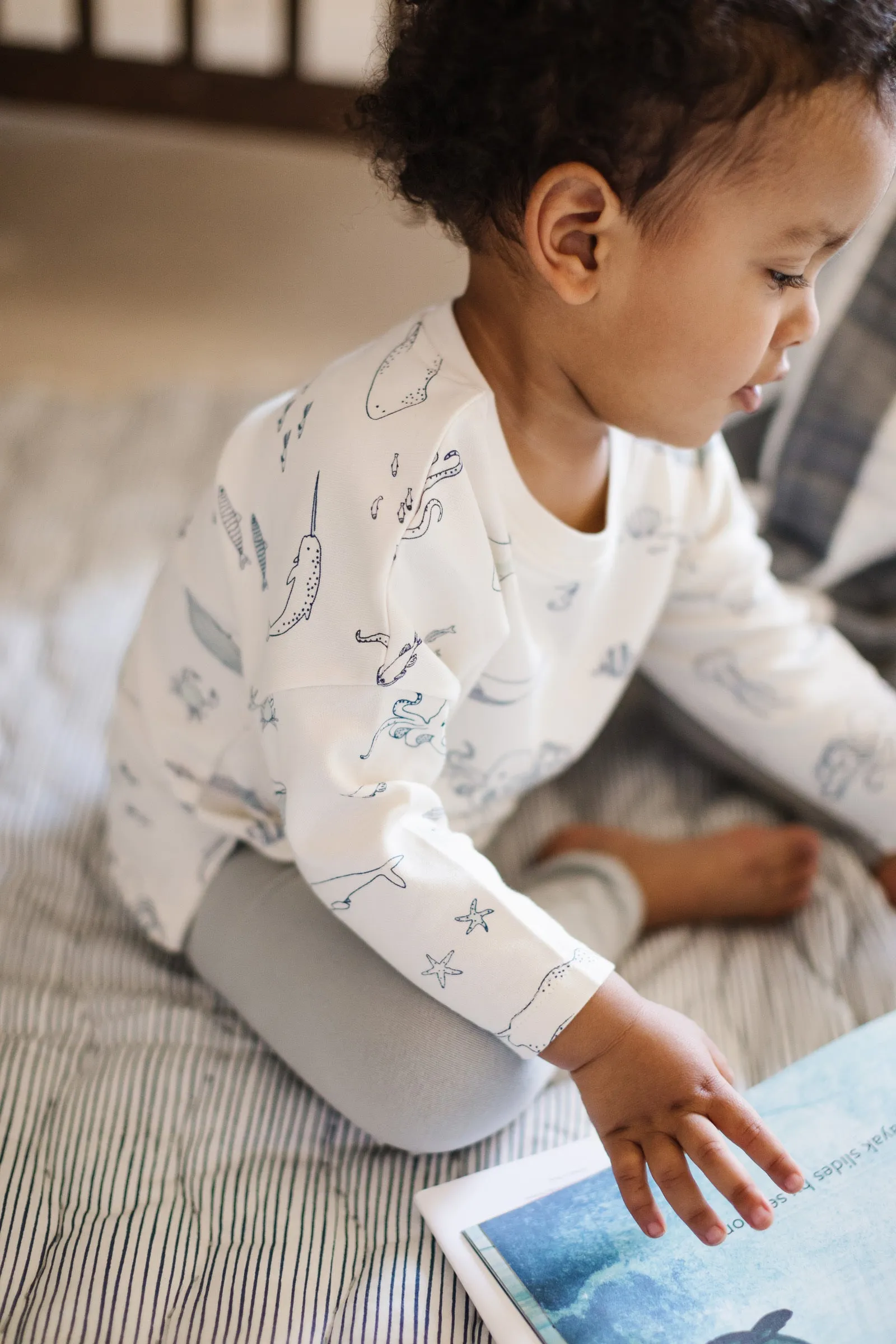 Dropped Shoulder Long Sleeve Toddler Top