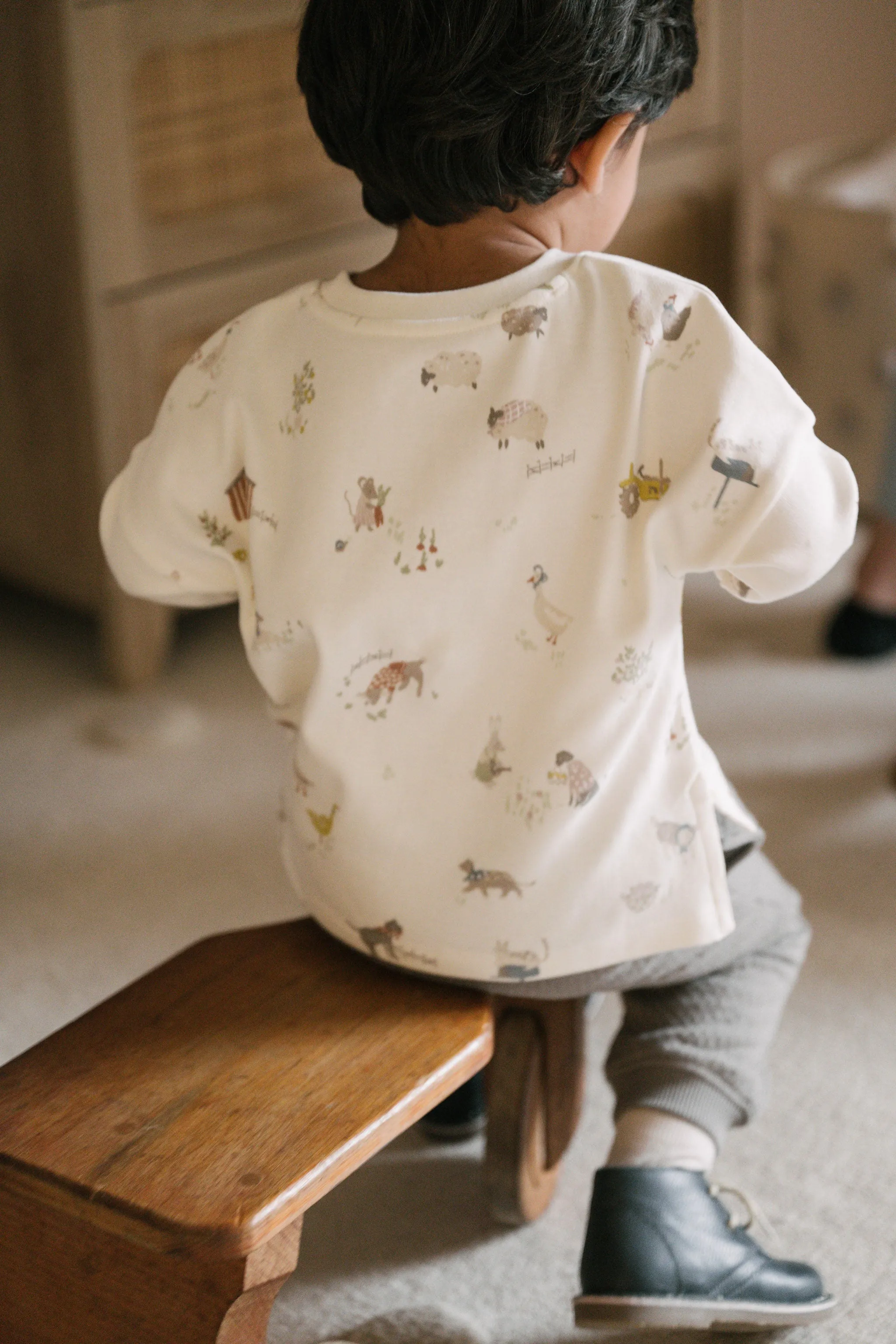Dropped Shoulder Long Sleeve Toddler Top