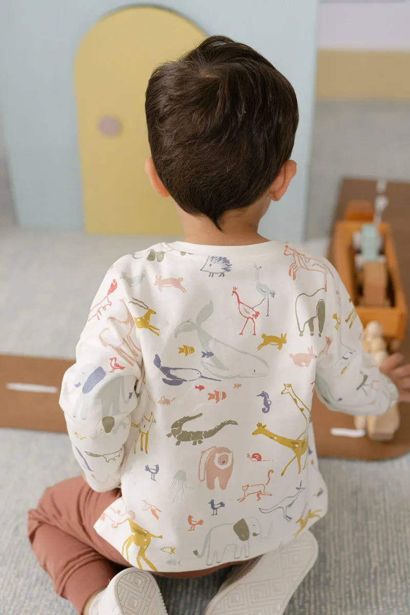 Dropped Shoulder Long Sleeve Toddler Top