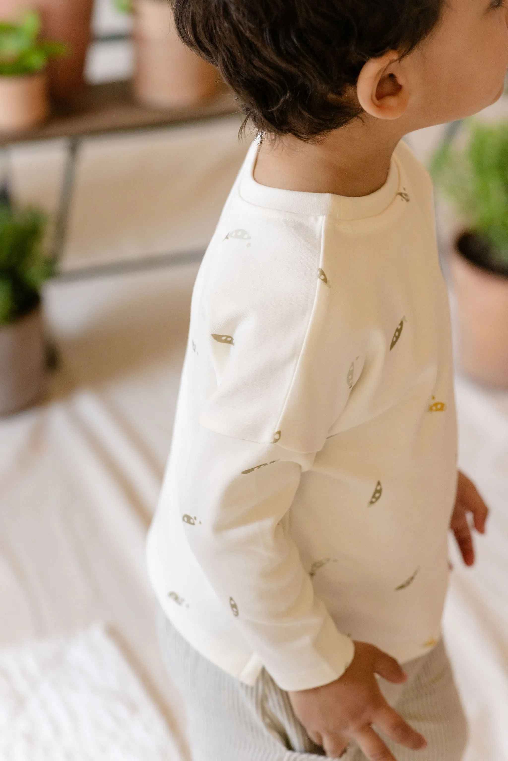 Dropped Shoulder Long Sleeve Toddler Top