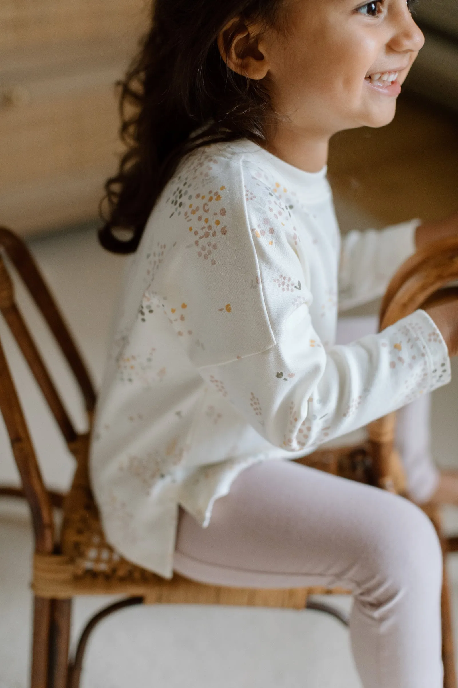 Dropped Shoulder Long Sleeve Toddler Top
