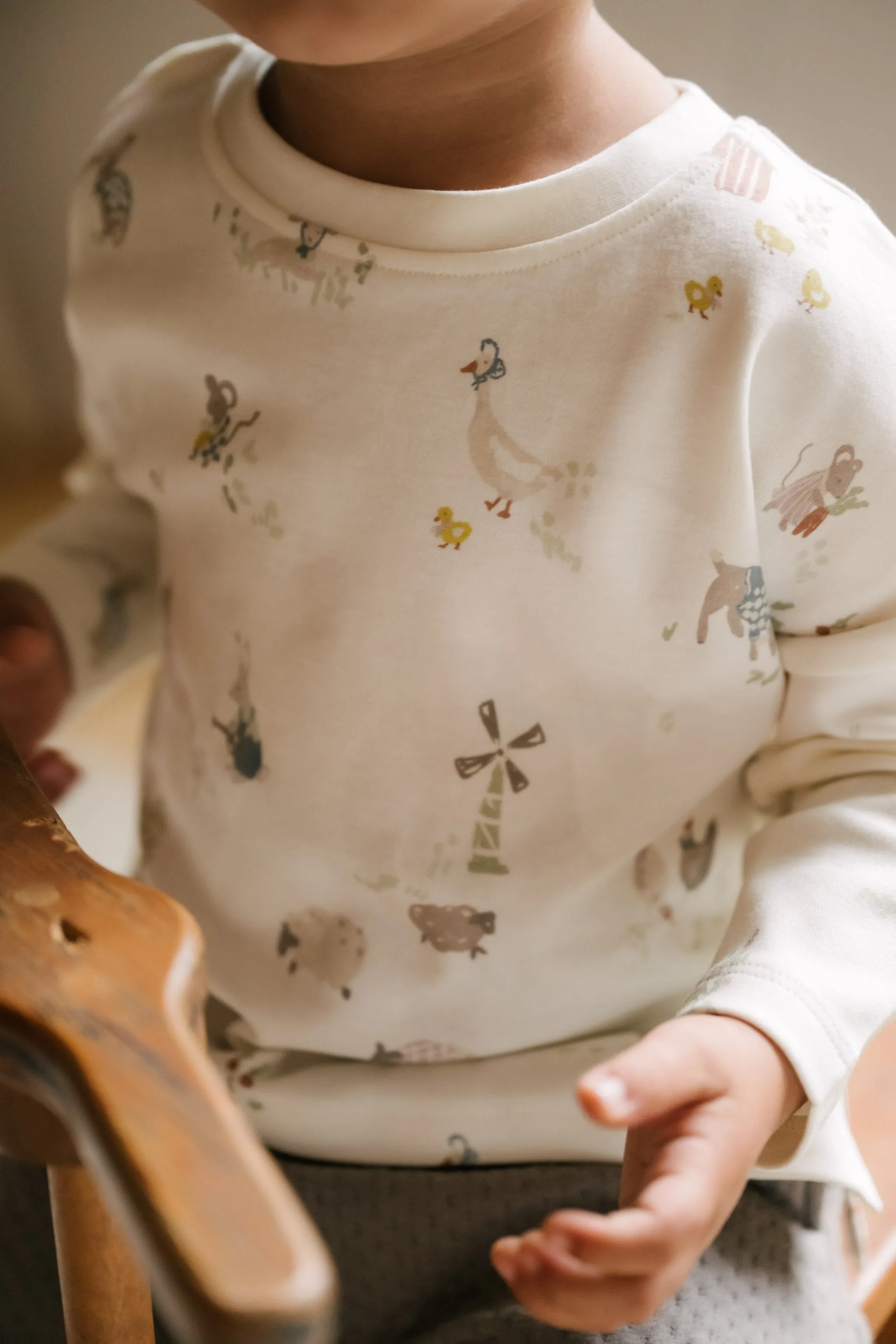 Dropped Shoulder Long Sleeve Toddler Top