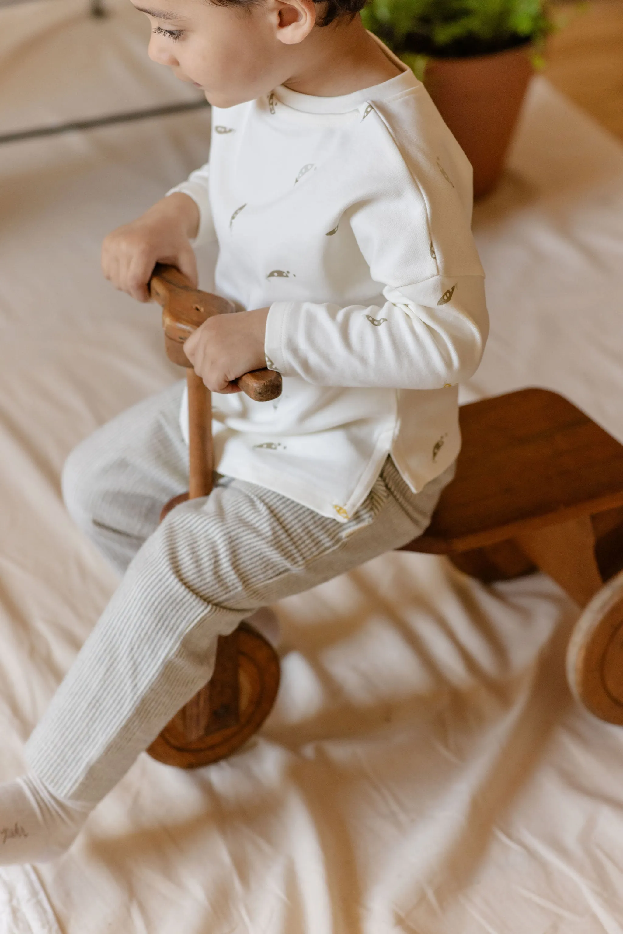 Dropped Shoulder Long Sleeve Toddler Top