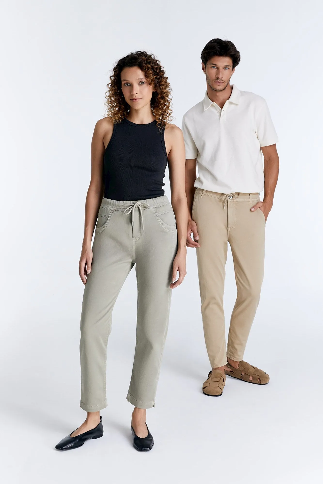 Ella Mid Waist Jogger 5 Pocket Ankle Pants Sage