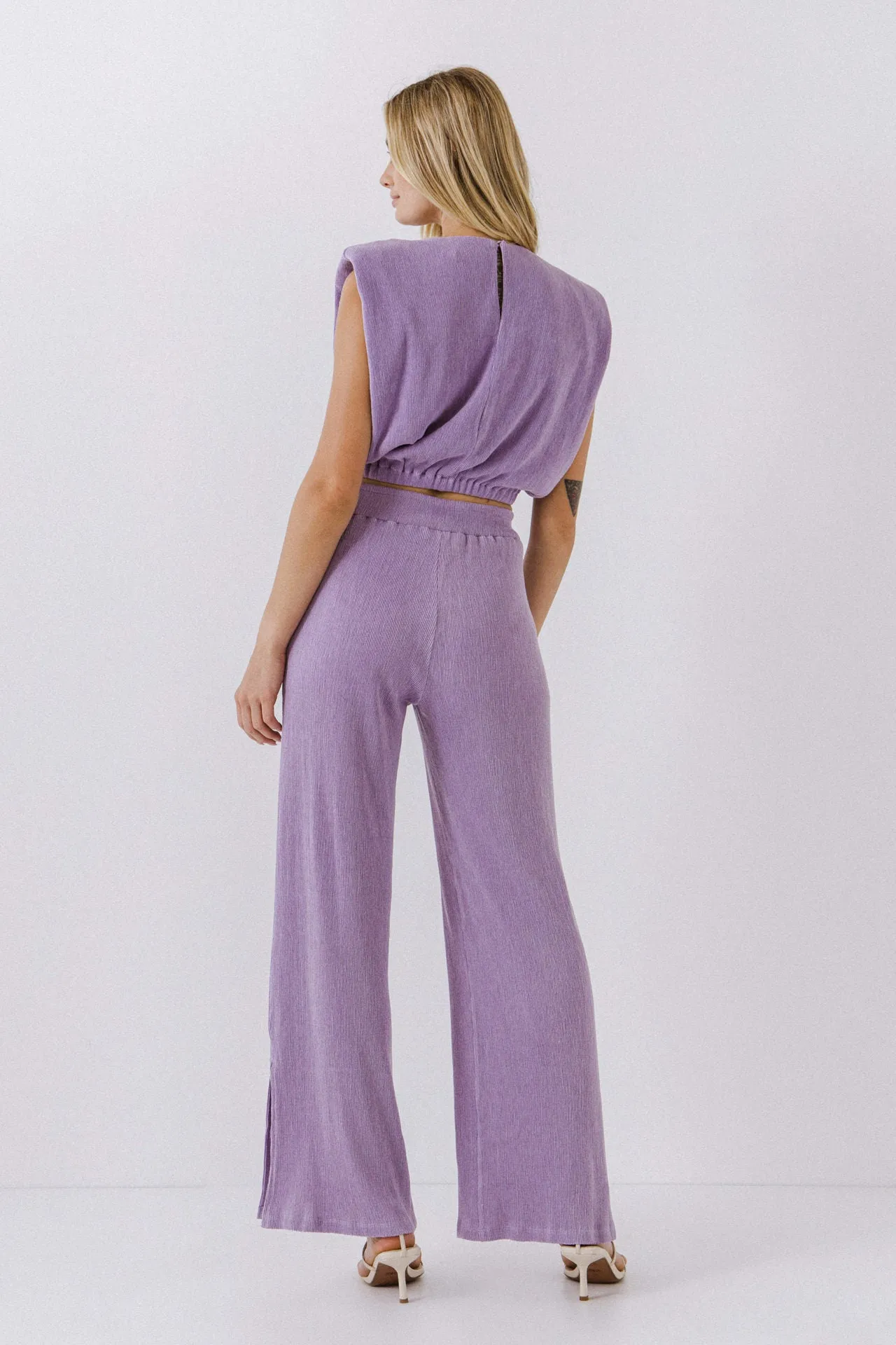 Endless Rose - Pleated Shoulder Pad Top