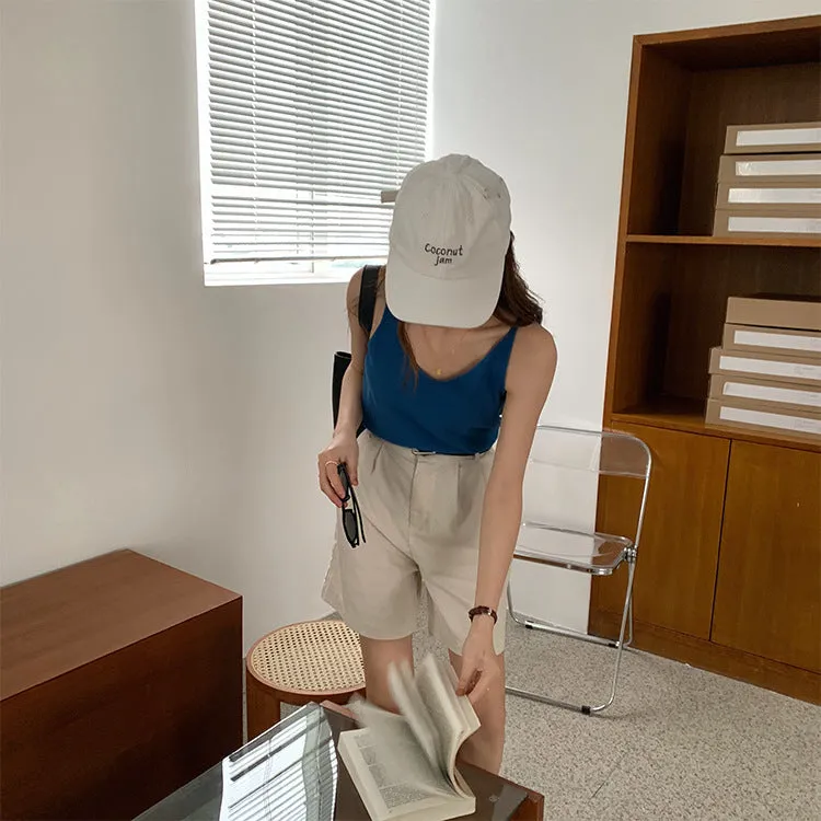 [Korean Style] 6 Color Loose Fit Summer Cotton Camisole Tank Top