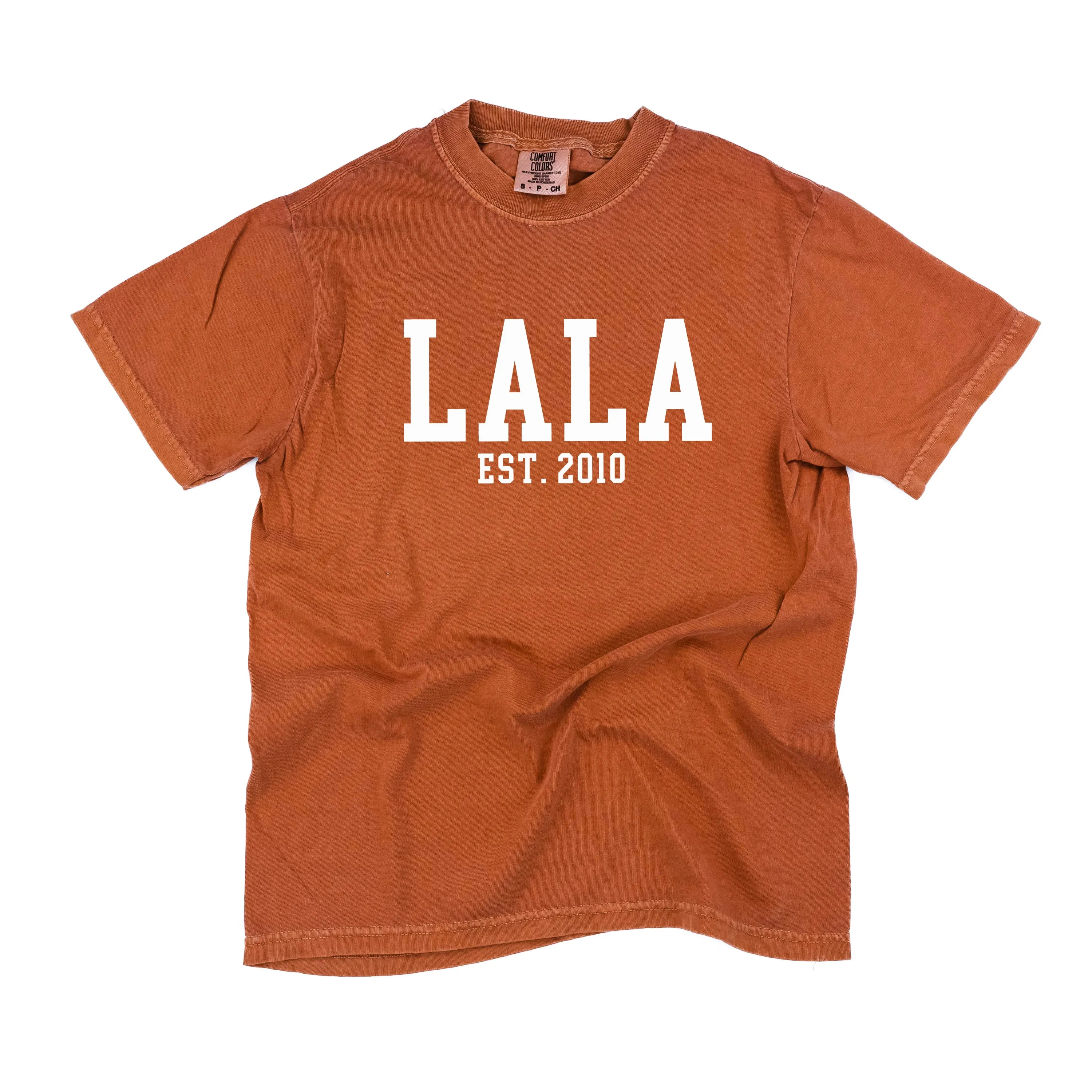 Lala - EST. (Select Your Year) - SHORT SLEEVE COMFORT COLORS TEE