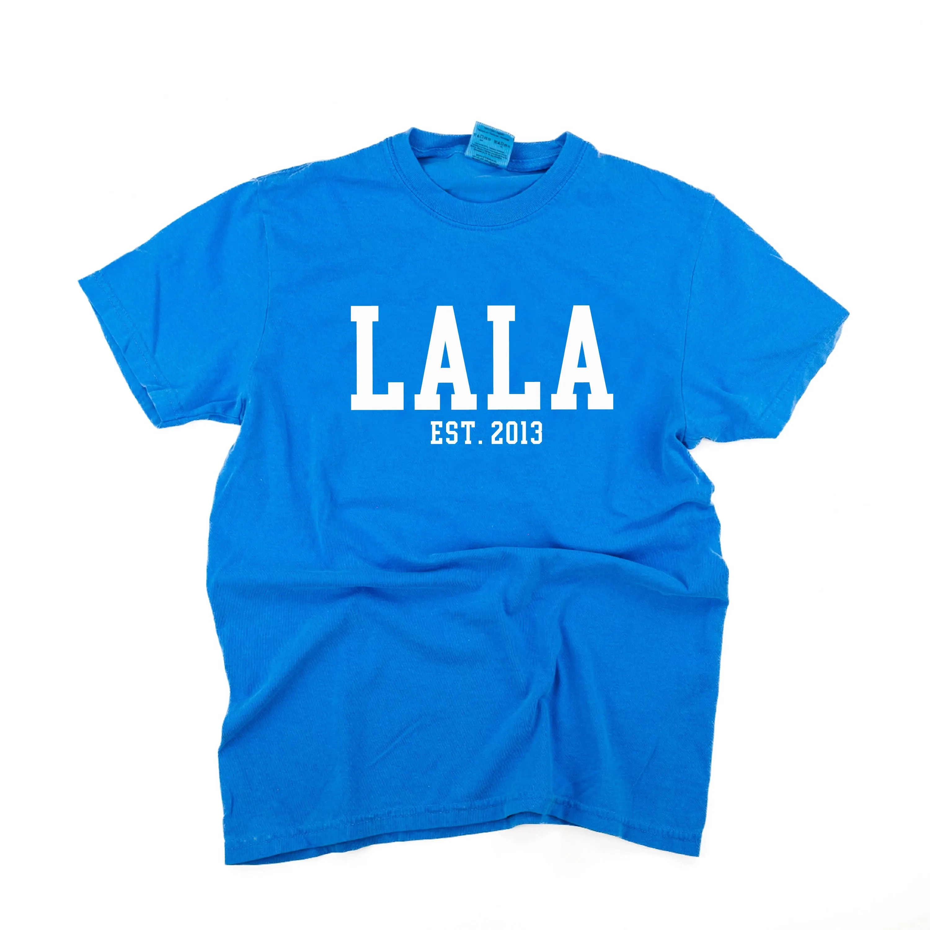 Lala - EST. (Select Your Year) - SHORT SLEEVE COMFORT COLORS TEE