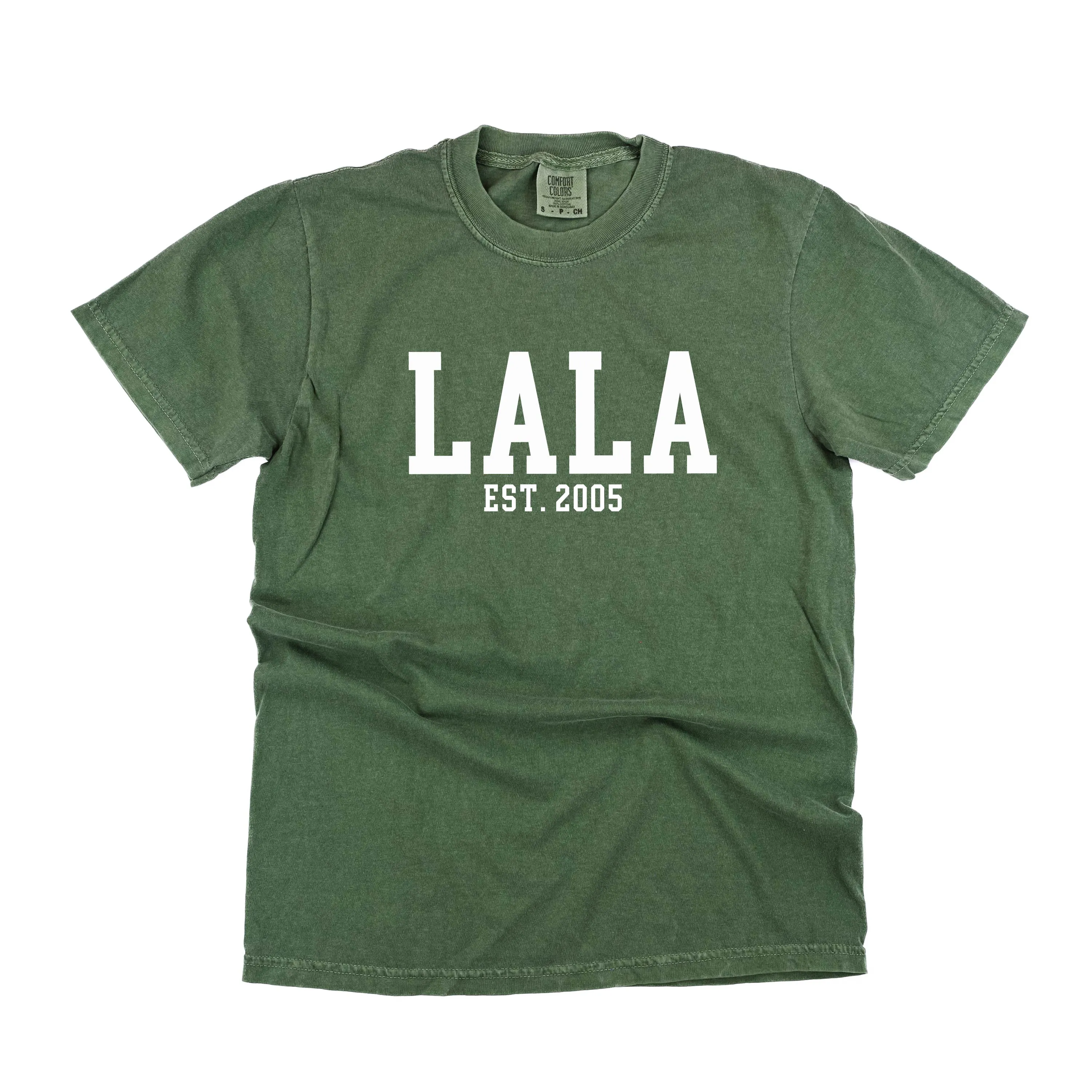 Lala - EST. (Select Your Year) - SHORT SLEEVE COMFORT COLORS TEE
