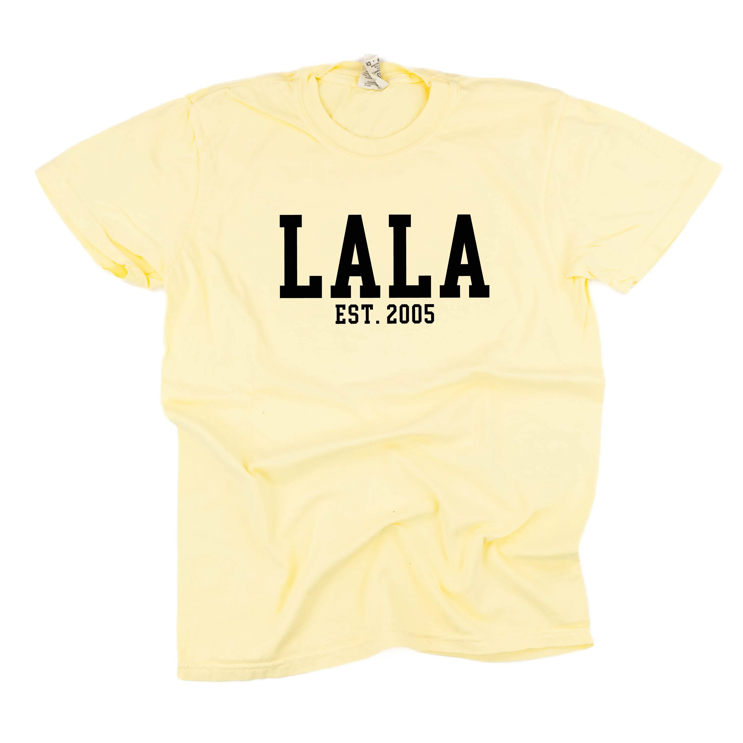 Lala - EST. (Select Your Year) - SHORT SLEEVE COMFORT COLORS TEE