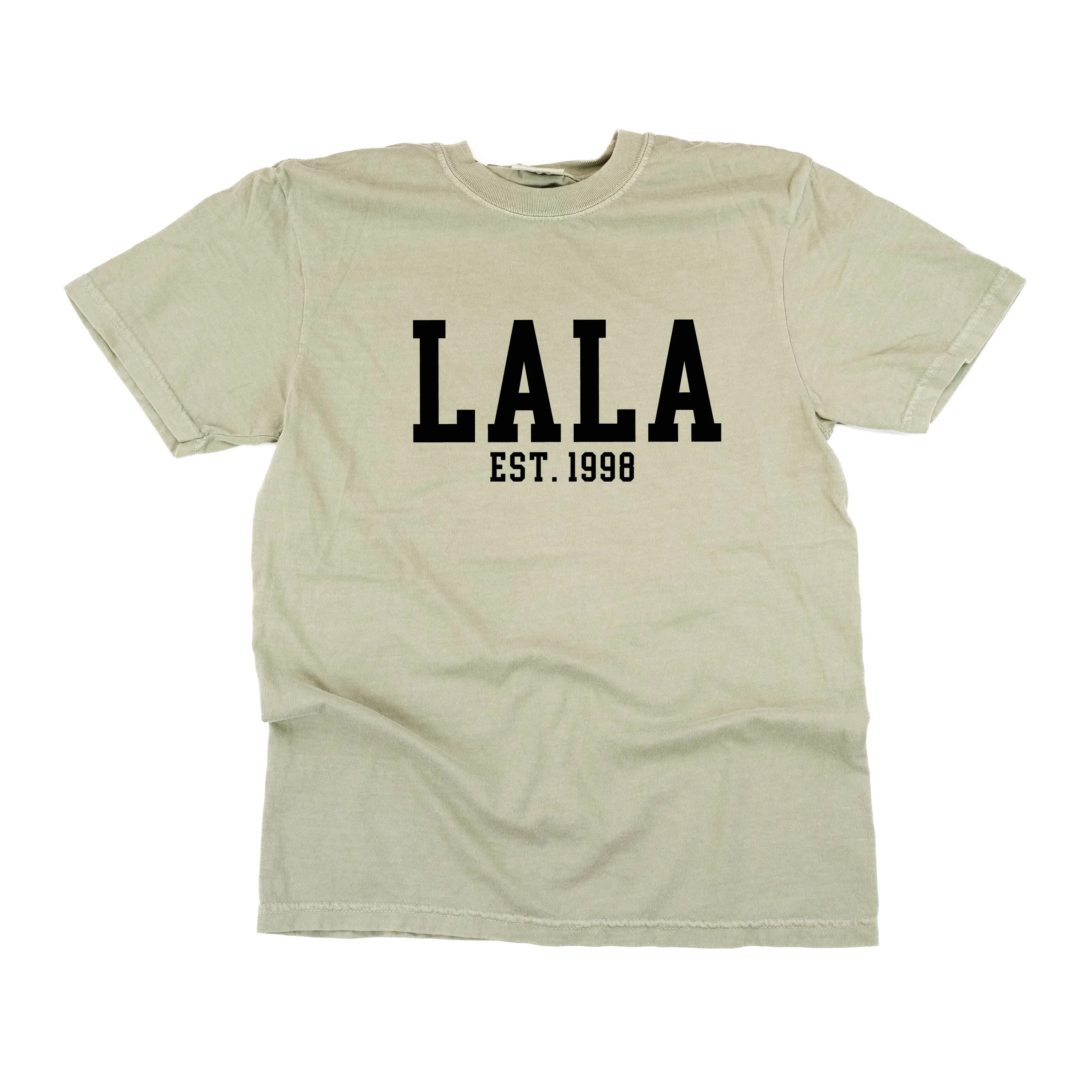 Lala - EST. (Select Your Year) - SHORT SLEEVE COMFORT COLORS TEE
