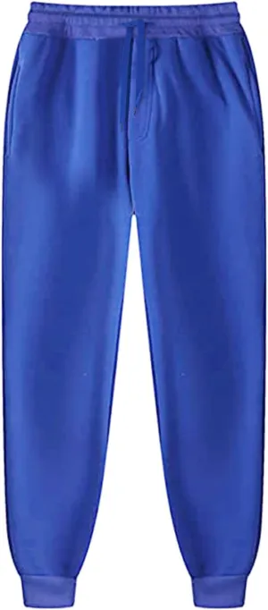 Men's Cargo Sweatpants Wild Drawstring Sports Jogger with Pockets Long Pants Men's Slim Fit Gym Running Workout Pants