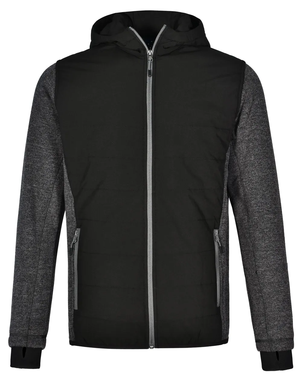 Mens Heather Bonded Coral Fleece with Polyester Trim Jacket JK43