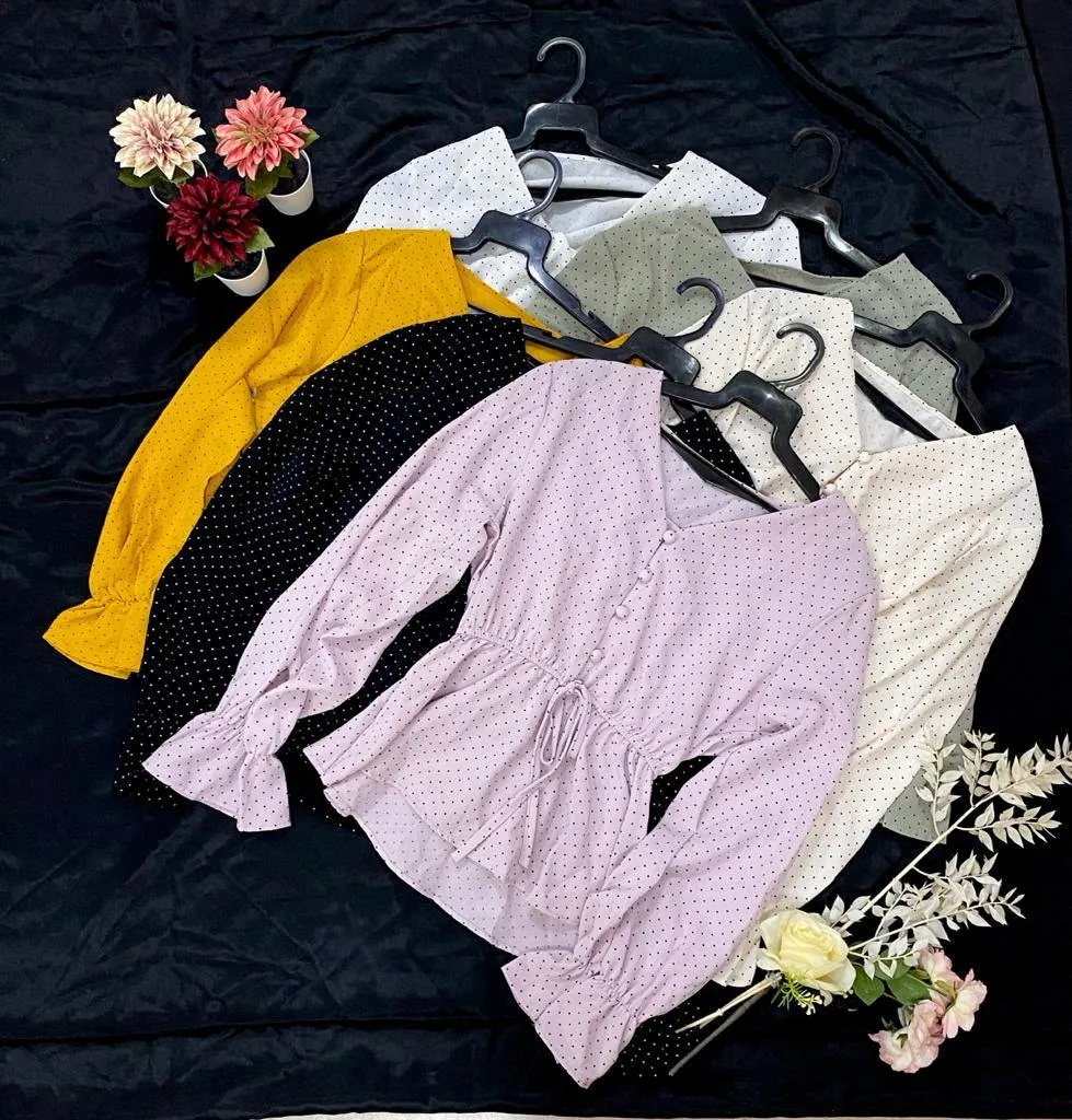Mini Polkadot peplum Top