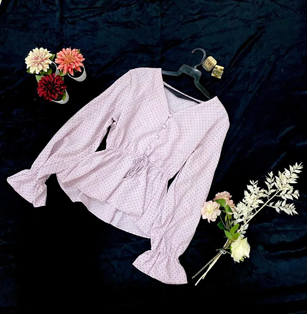 Mini Polkadot peplum Top