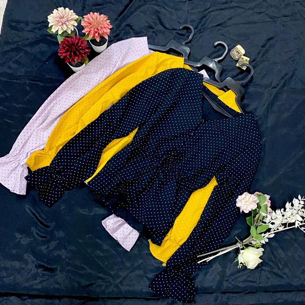 Mini Polkadot peplum Top