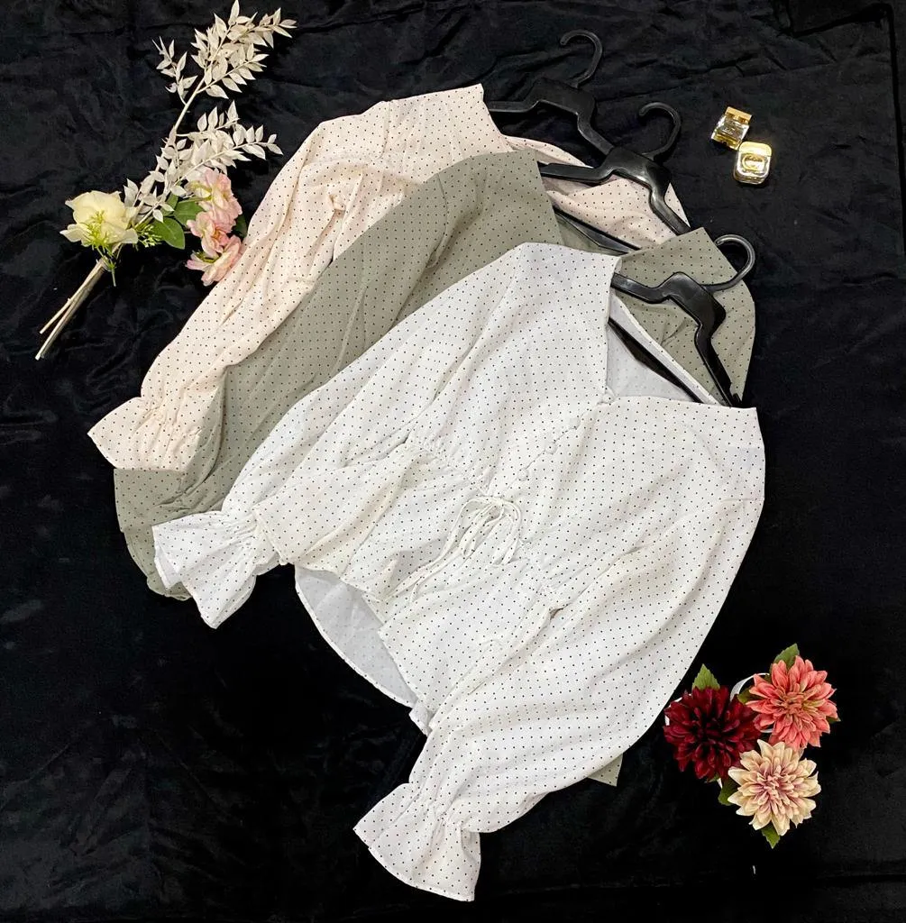 Mini Polkadot peplum Top