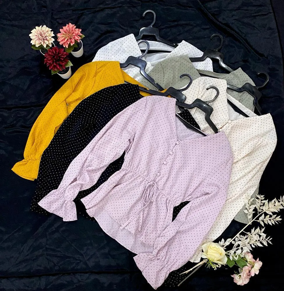 Mini Polkadot peplum Top