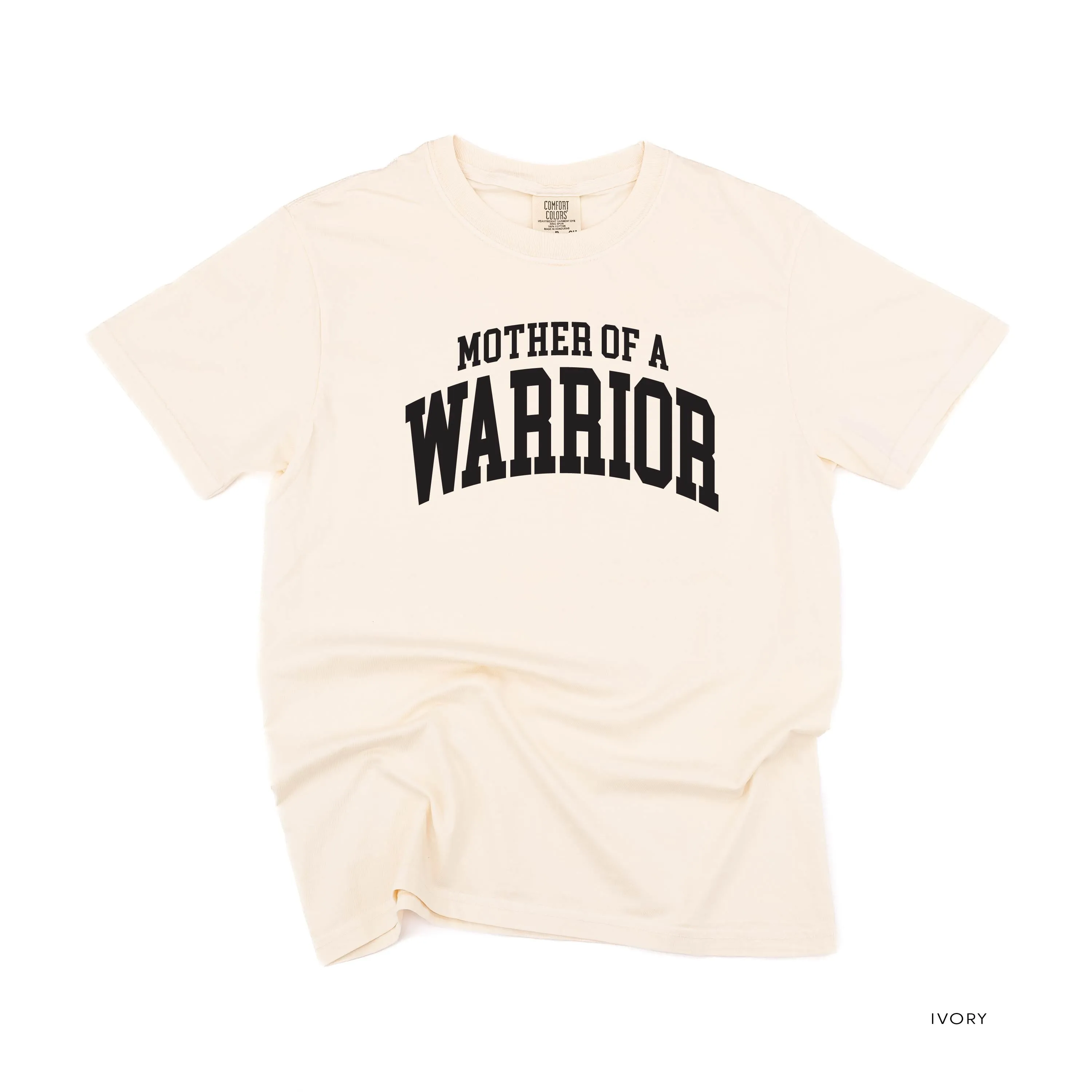Mother of a Warrior - Varsity - SHORT SLEEVE COMFORT COLORS TEE