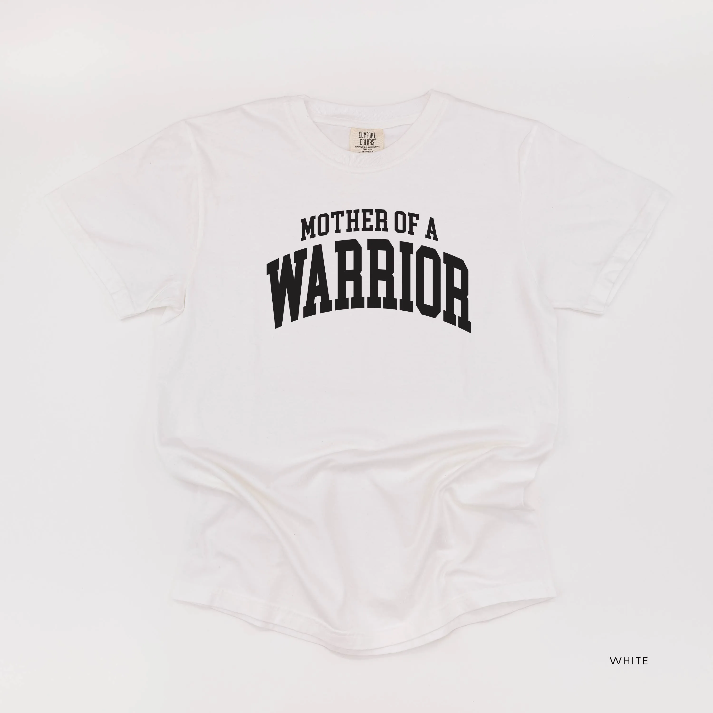 Mother of a Warrior - Varsity - SHORT SLEEVE COMFORT COLORS TEE