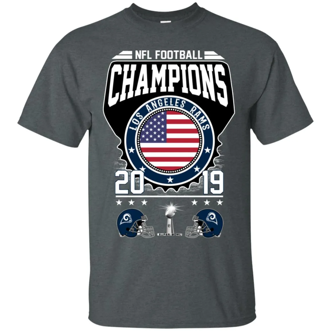 Nfl – Football Champions Los Angeles Rams Super Bowl 2019 Men Cotton T-Shirt