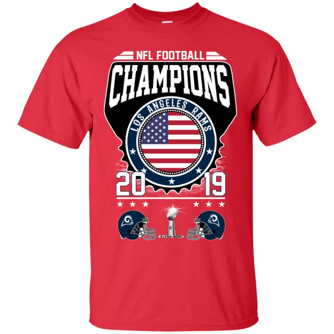 Nfl – Football Champions Los Angeles Rams Super Bowl 2019 Men Cotton T-Shirt