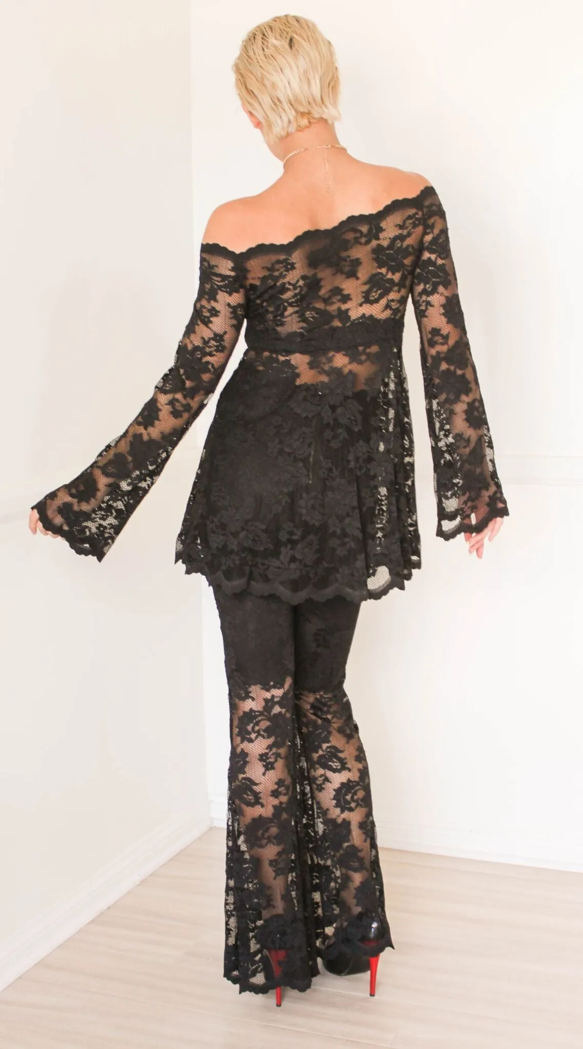 Olvis Lace Bell Bottom Pants