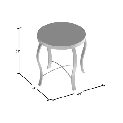 Orellia Rustic Oak On Champagne Metal 3-Piece Round Accent Table Set