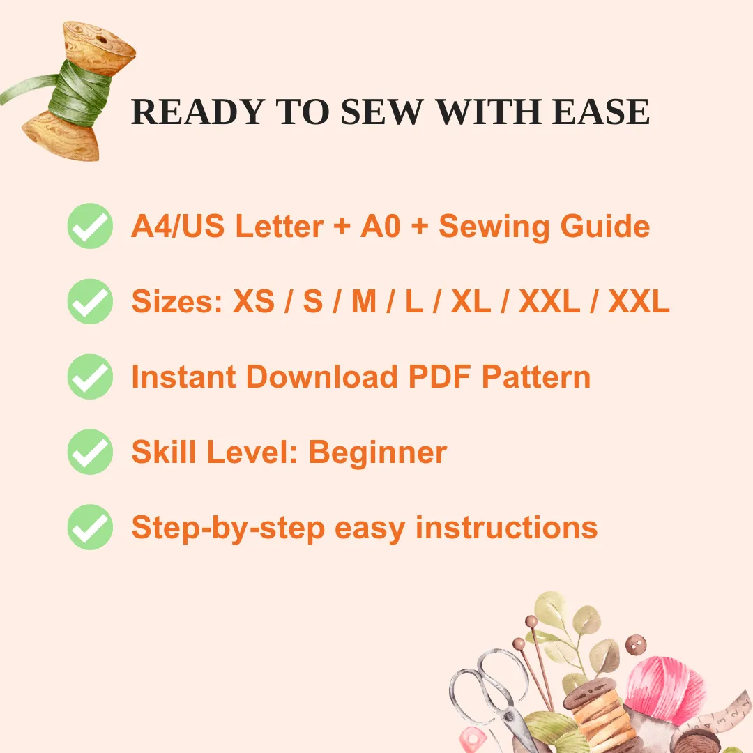 Peplum Blouse PDF Sewing Pattern