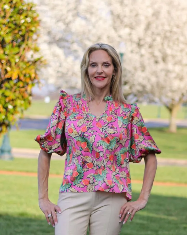 Pretty in Petals Puff Top