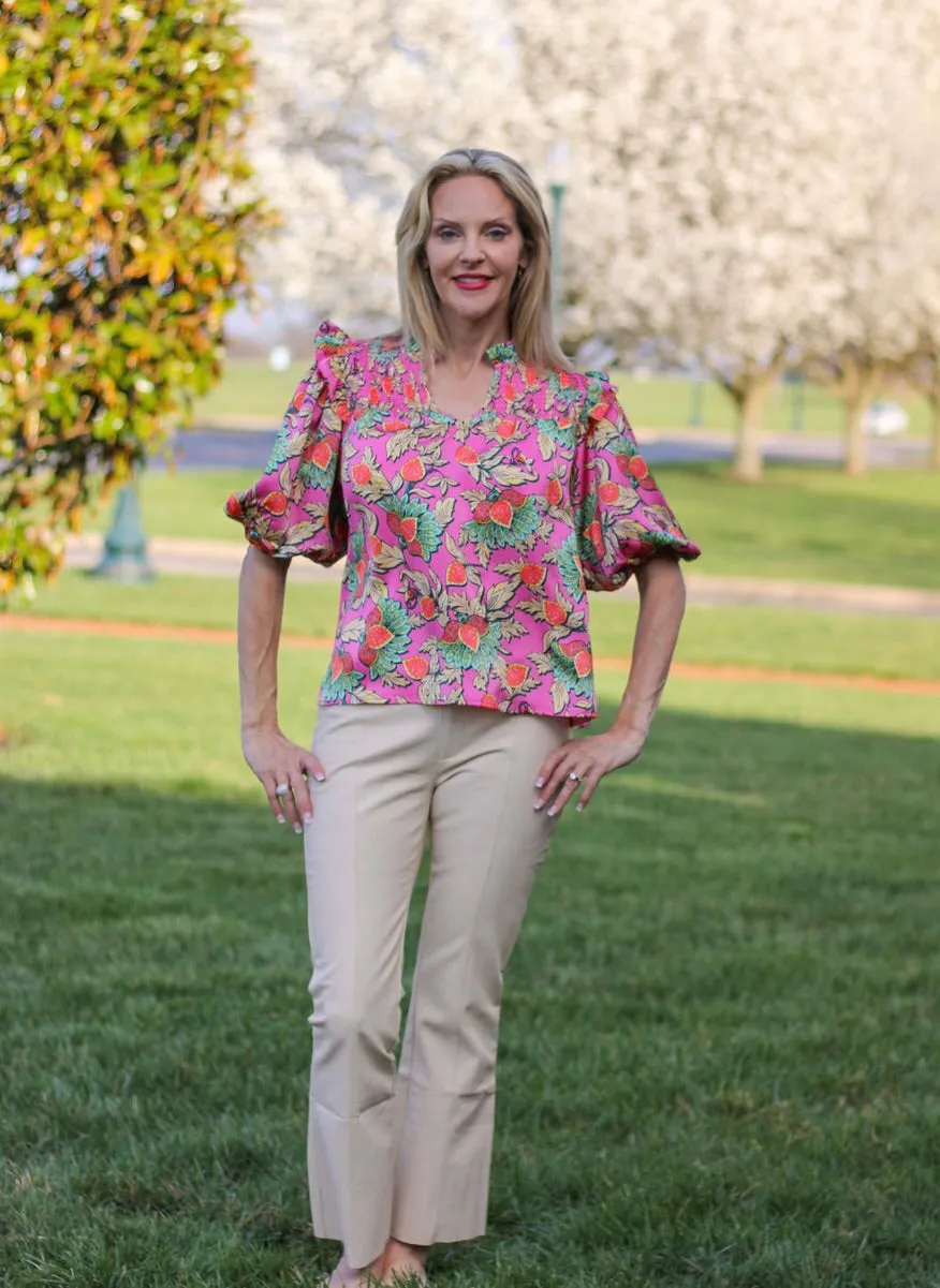 Pretty in Petals Puff Top