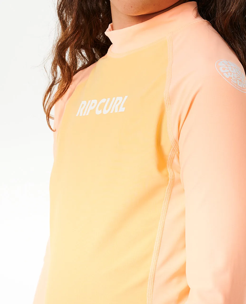 Rip Curl Kids Classic Surf UPF 50 Long sleeve Rash Vest - Orange
