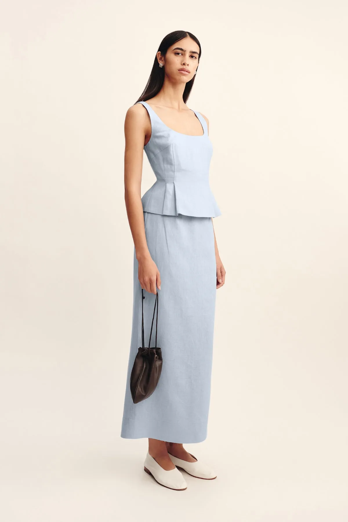 ROSALIE TOP - SILVER BLUE