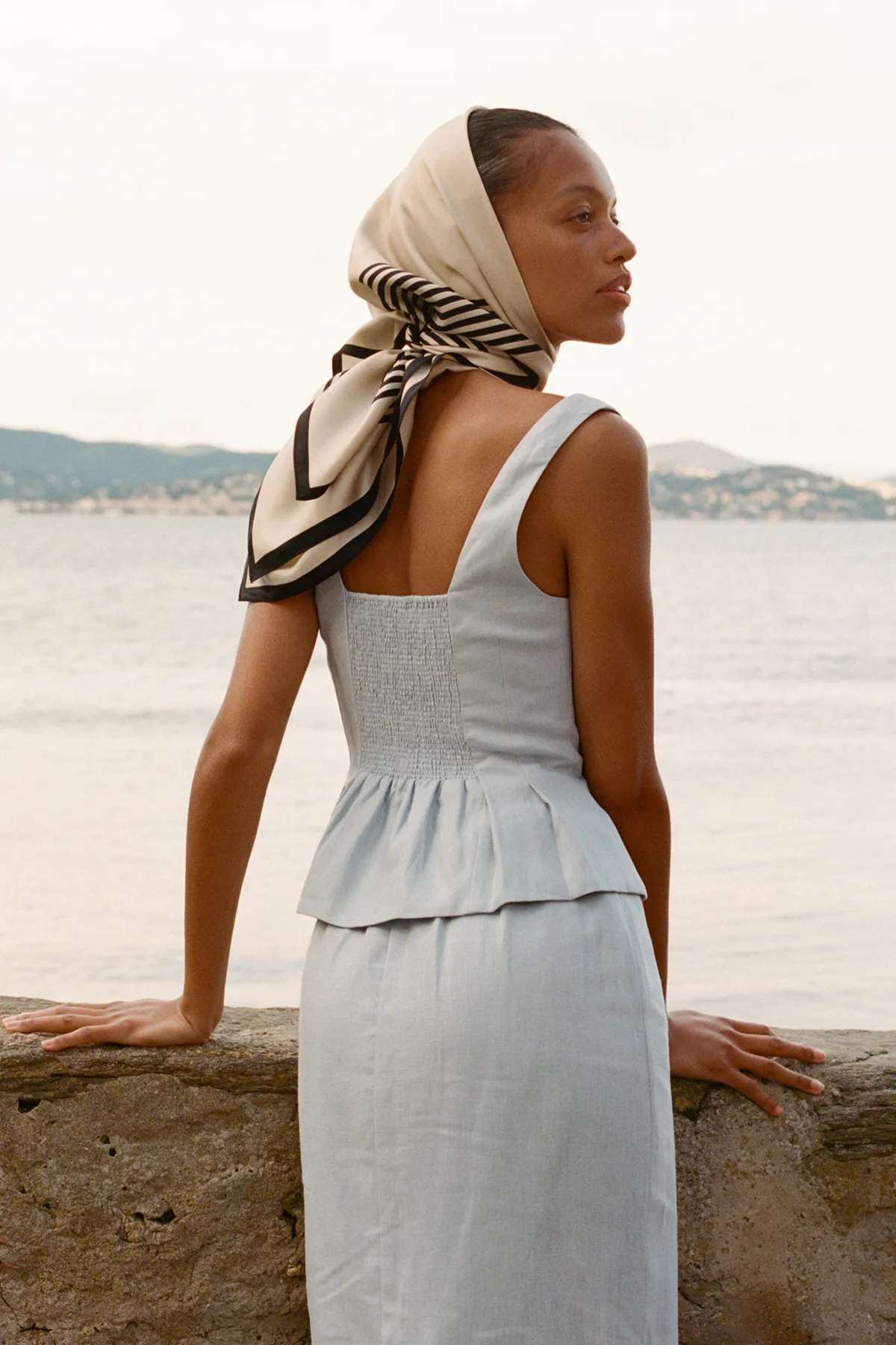 ROSALIE TOP - SILVER BLUE